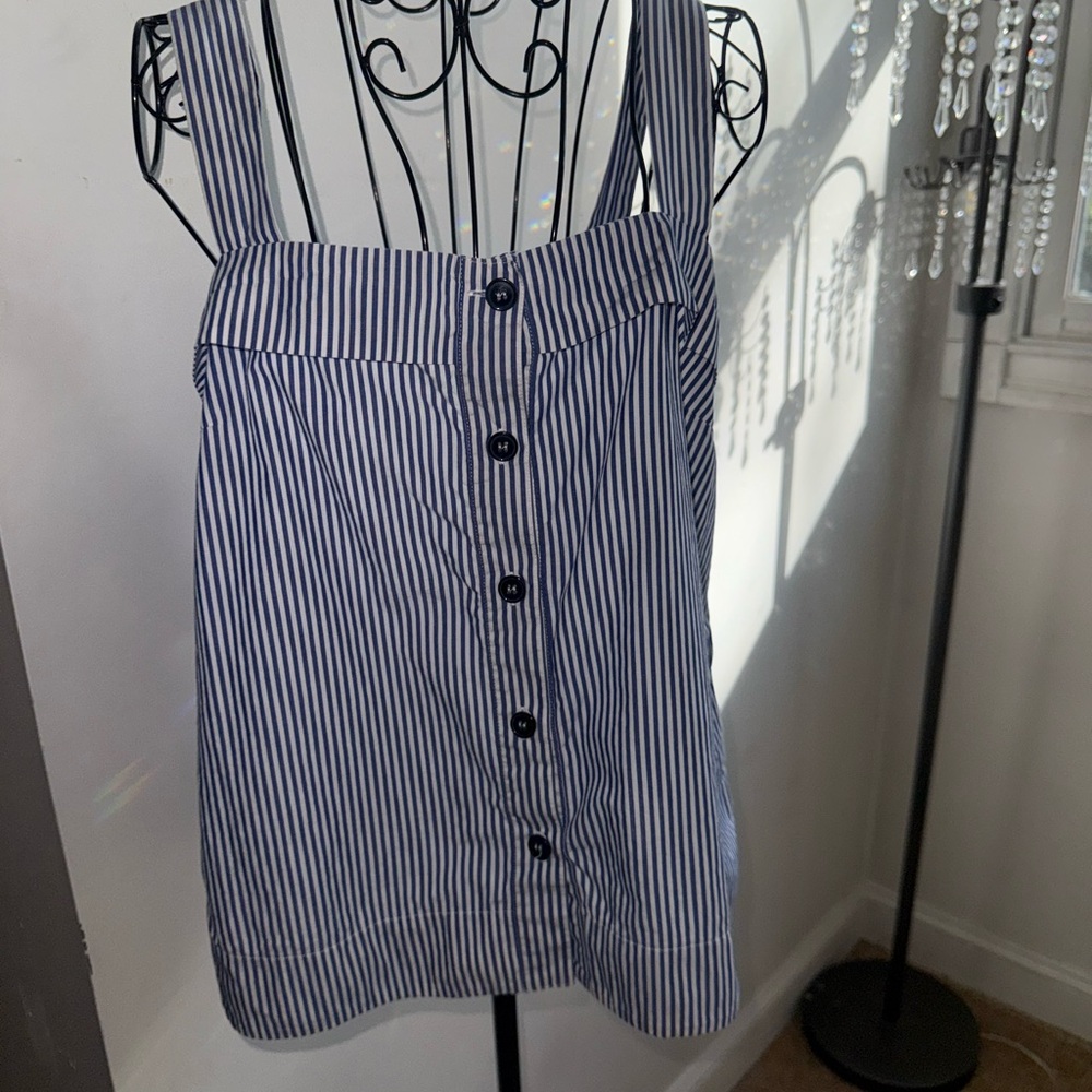 Banana Republic Navy Striped Tank Top